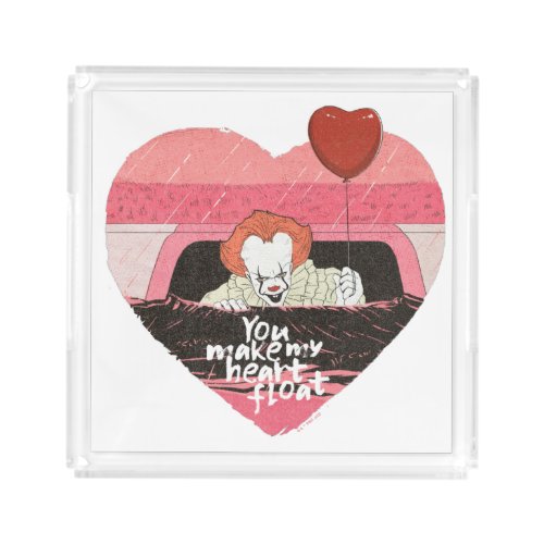 IT  Pennywise _ You Make My Heart Float Acrylic Tray