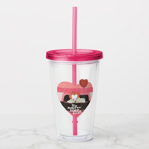 IT  Pennywise _ You Make My Heart Float Acrylic Tumbler