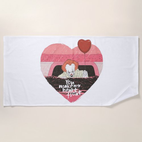 IT  Pennywise _ You Make My Heart Float Beach Towel