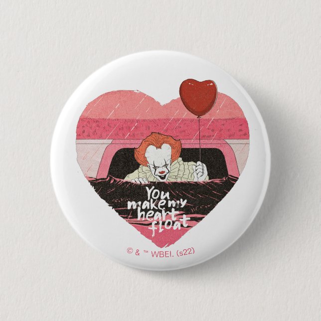 IT | Pennywise - You Make My Heart Float Button (Front)