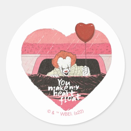 IT  Pennywise _ You Make My Heart Float Classic Round Sticker
