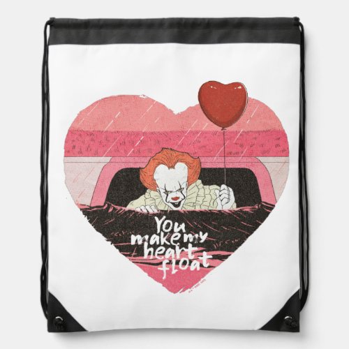 IT  Pennywise _ You Make My Heart Float Drawstring Bag