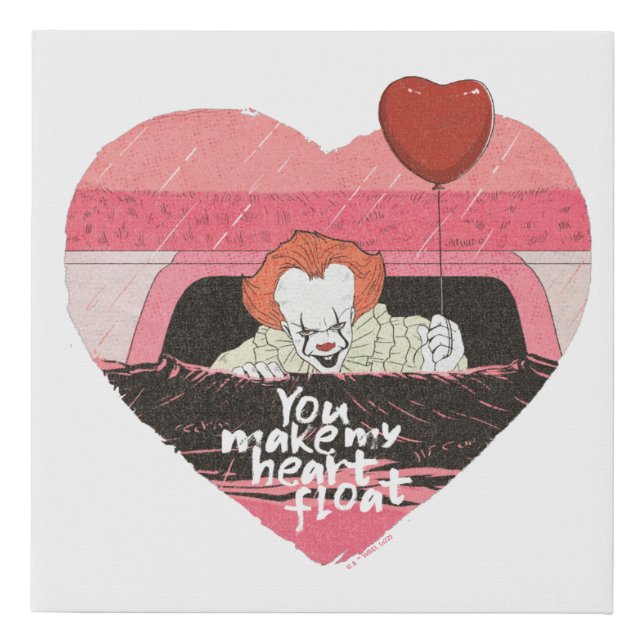 IT | Pennywise - You Make My Heart Float Faux Canvas Print (Front)