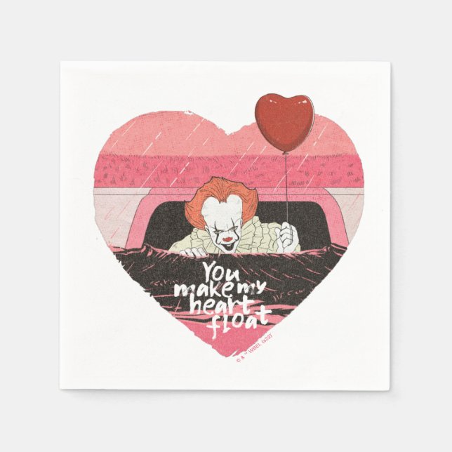 IT | Pennywise - You Make My Heart Float Napkins (Front)
