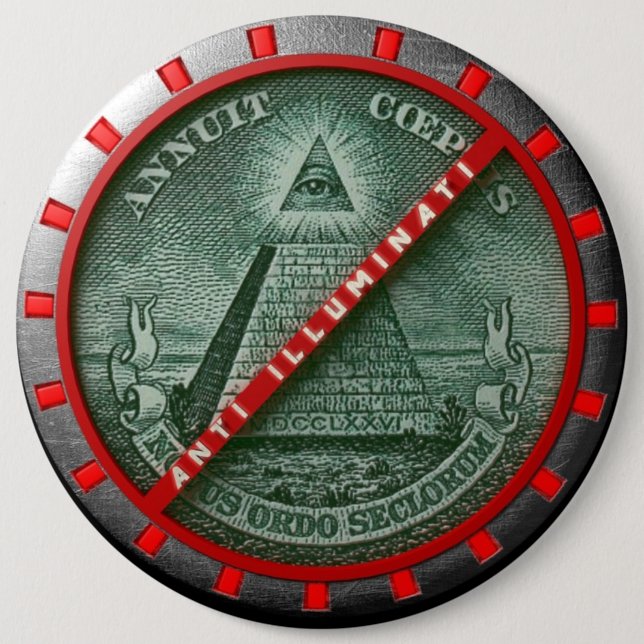 It plates Anti Illuminati Button (Front)