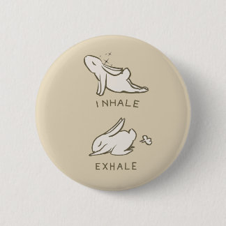 IT PLATES INHALES AND EXHALE BUNNY PINBACK BUTTON