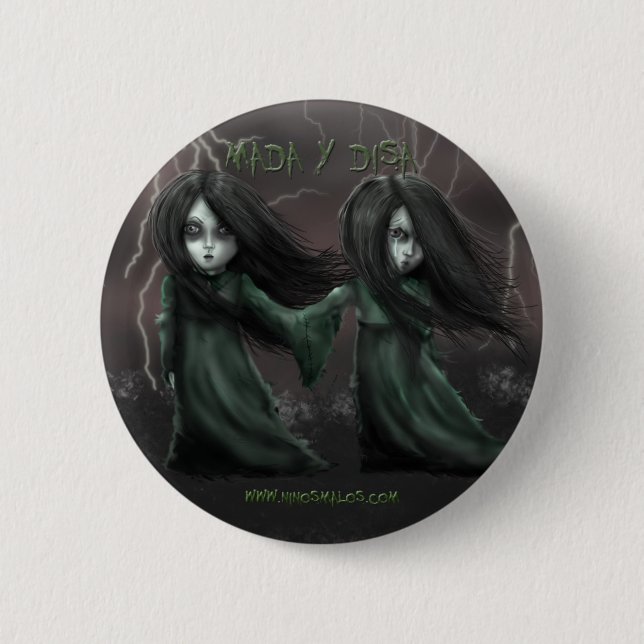It plates Mada and Disa Pinback Button (Front)