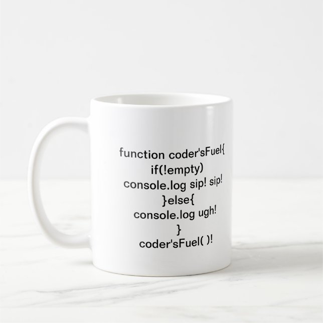 IT Programmer's Mug with humor (Left)
