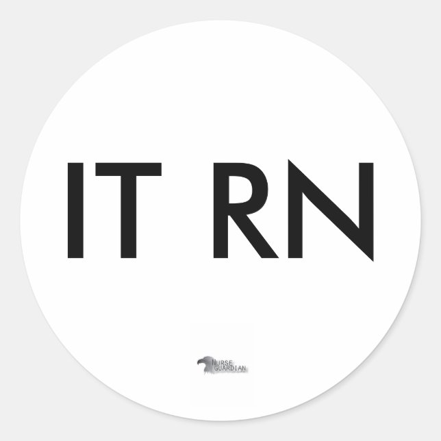IT RN CLASSIC ROUND STICKER (Front)