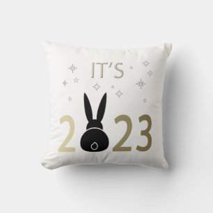 It’s 2023 Rabbit Throw Pillow