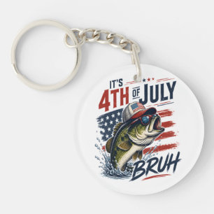 It’s 4th of July Bass Brute Fishing Keychain