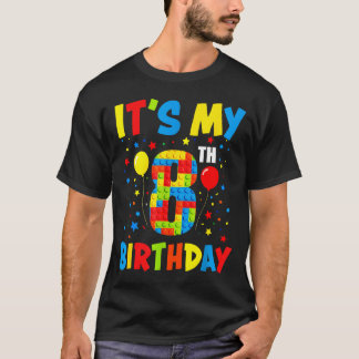 It’s 8th birthday 8 year old building blocks kids T-Shirt
