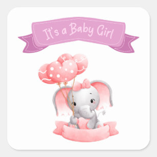 It’s a Baby Girl Announcement Sticker