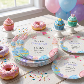 It’s a Baby Sprinkle Casual Baby Shower Paper Plates