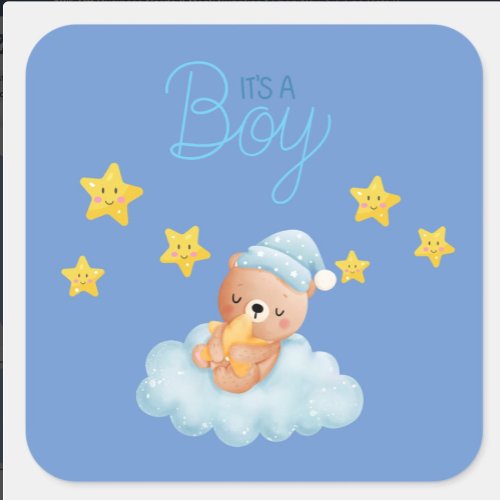 Its a Boy Announcement Sticker 