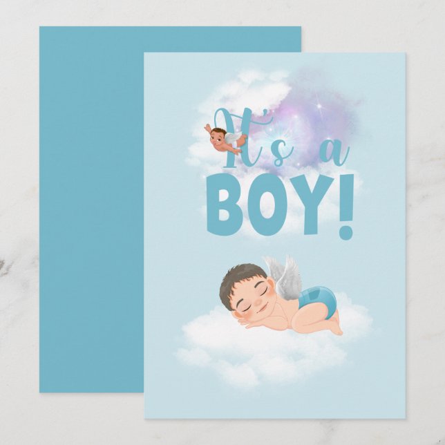 It’s a boy baby Announcement Card (Front/Back)