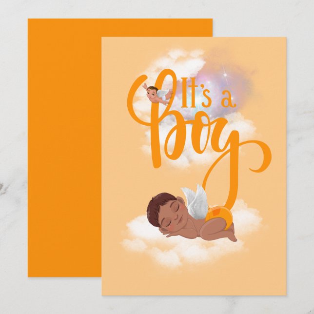 It’s a boy baby Announcement Card (Front/Back)
