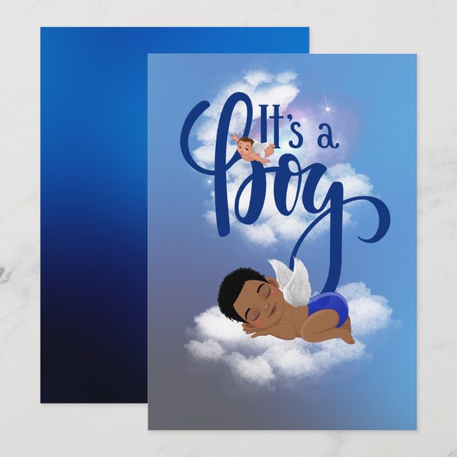 It’s a boy baby Announcement Card (Front/Back)