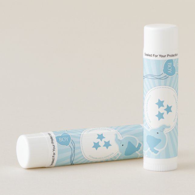 It’s a Boy Baby Elephant Lip Balm (Front)
