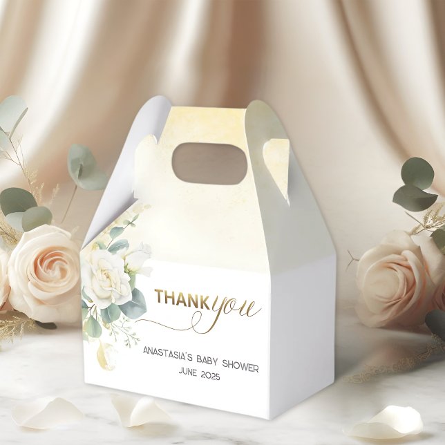 It’s A Boy Baby Shower –Gold Balloon & Greenery Favor Boxes (Creator Uploaded)