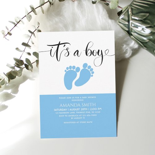 Its a Boy  Baby Shower  Invitation