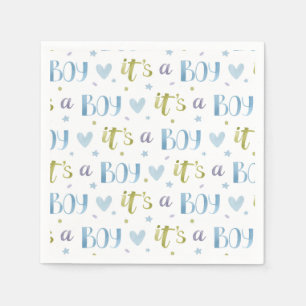 It’s a Boy Baby Shower Paper Napkins, Blue Baby Napkins