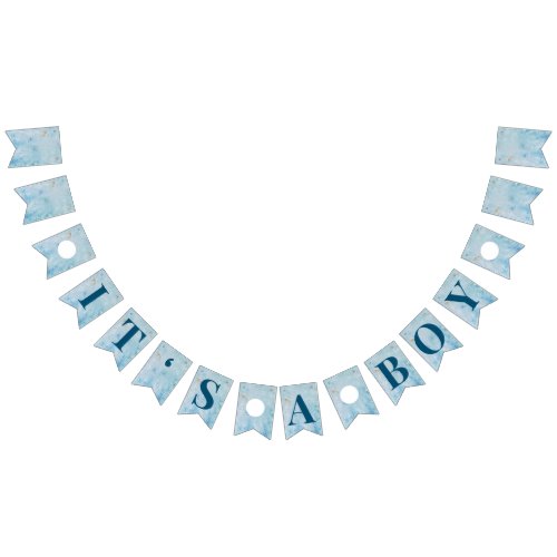 Its A Boy Blue Baby Bunting Flags