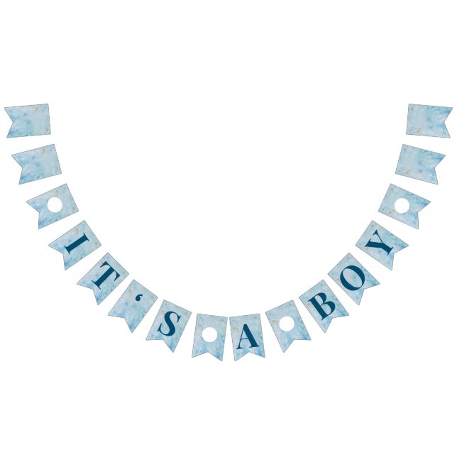 It’s A Boy Blue Baby Bunting Flags (All)