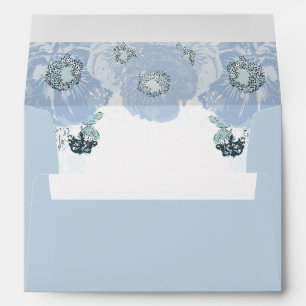 It’s A Boy Blue Floral Peony Baby Shower Envelope