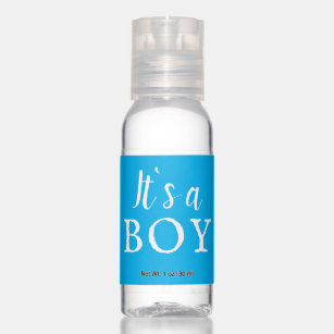 It`s a Boy Blue Typography Baby Boy Baby Shower Hand Sanitizer