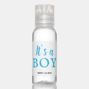 It`s a Boy Blue Typography Baby Boy Baby Shower Hand Sanitizer