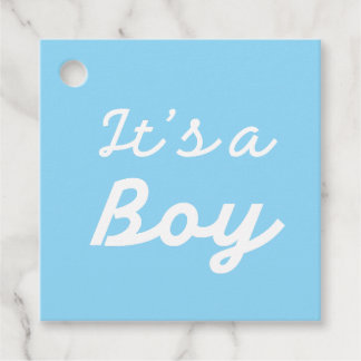 ׳It’s a Boy׳ Classic Pink Baby Shower Favor Tags