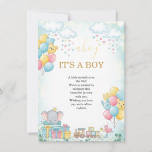 It’s a Boy Cute Baby Shower Invitation Card
