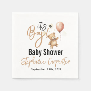 It’s a Boy! Cute Teddy Bear Baby Shower Napkins