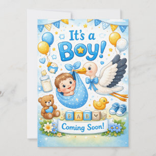 It’s a Boy Design – Baby Announcement 