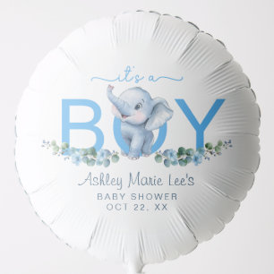 It’s a Boy Elephant Baby Shower Balloon – Blue Wat