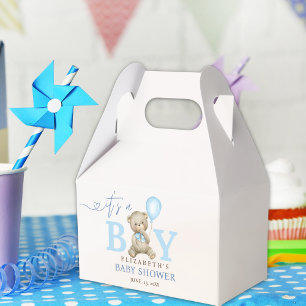 It’s a Boy, Fun Watercolor Bear Baby Shower boy Favor Boxes