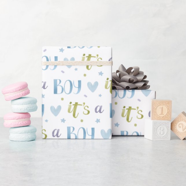 It’s A Boy New Baby Wrapping Paper (Baby Shower)