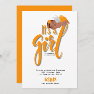 It’s a boy orange Announcement Card