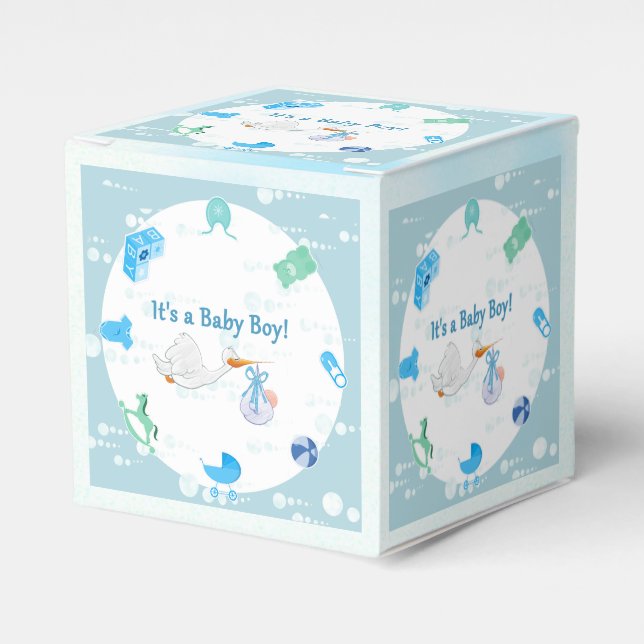 It’s a Boy – Personalized Baby Shower Favor Boxes (Front Side)