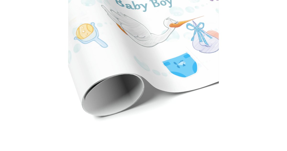It’s a Boy Personalized Baby Shower Wrapping Paper Zazzle