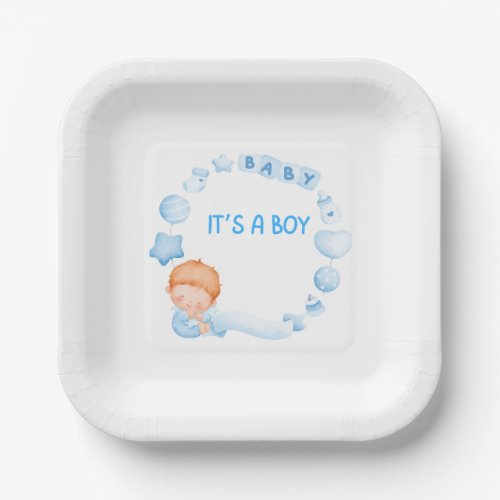 Its a Boy Shower Paper Plates