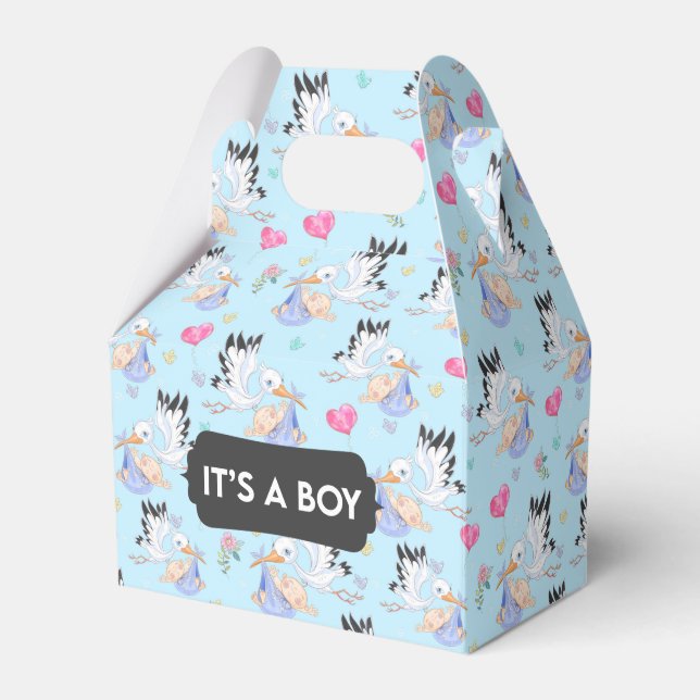 It’s a Boy Stork Baby Favor Box (Front Side)