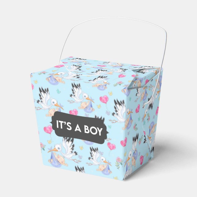 It’s a Boy Stork Baby Favor Box (Front Side)