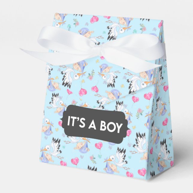 It’s a Boy Stork Baby Favor Box (Front Side)