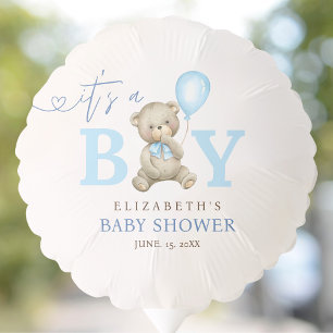 It’s a Boy, Watercolor Bear Baby Shower boy Balloon