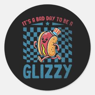 It’s A D Day To Be A Glizzy 4th Of July Classic Round Sticker
