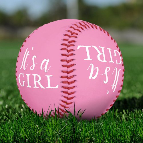 Its a Girl Baby Girl Baby Shower Gender Reveal Baseball