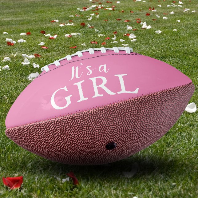 It`s a Girl Baby Girl Baby Shower Gender Reveal Football (Creator Uploaded)