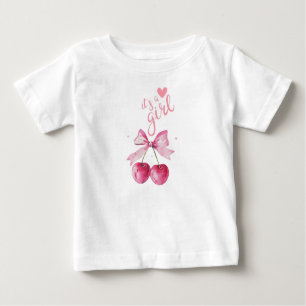 It’s a Girl Cherry Baby T-Shirt